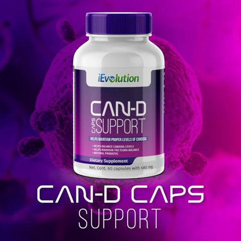 iEvolution - Can-D Caps Controle Avançado de Candida: Imunidade – Suplemento de Controle Avançado de Candida Can-D Caps: Imunidade