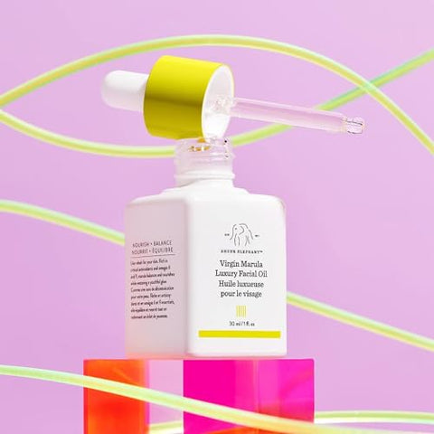 Marula Óleo Facial de Luxo – Cuidados com a Pele Vegano Anti-Envelhecimento e Hidratante (15 mL / 0.5 Fl Oz) - Drunk Elephant