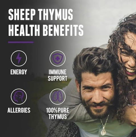 One Earth Health - Thymus Grass Fed da Nova Zelândia – 3.000mg por Porção, 200 Unidades – Marca em Destaque