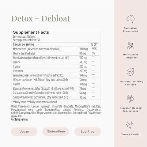 Vitamins Fórmula Detox e Desinchá para Saúde do Fígado | Cápsulas Detox para o Fígado | Fórmula Desinchá com Cardo Mariano, Cúrcuma, Funcho | Suplemento para Limpeza do Fígado (60 Comprimidos) - JSHealth