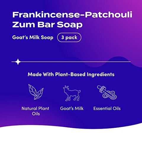 Zum Bar Sabonete de Leite de Cabra – Incenso e Mirra – 85g (6 Unidades) - Indigo Wild