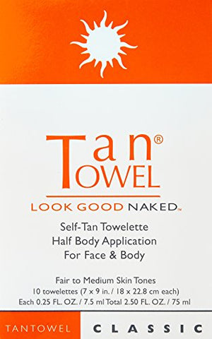 Autobronzeador Toalha Autobronzeadora Médio Escuro Clássico 10 Unidades - Tan Towel