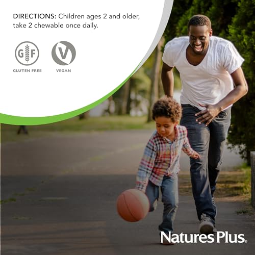 Natures Plus - NaturesPlus Animal Parade Calcium – Sabor Sundae de Baunilha – 90 Comprimidos Mastigáveis em Formato de Animais – Favorece Ossos Saudáveis – Vegano, Sem Glúten – 90 Porções Totais