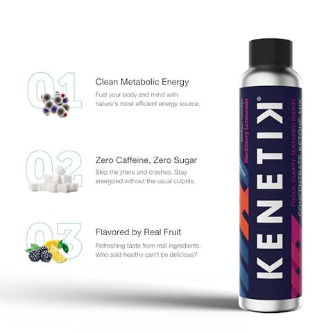 Kenetik - KENETIK Ketone Drink Mix: Mistura de Cetonas Exógenas, Keto, Cafeína – Energize seu corpo com esta poderosa mistura de cetonas exógenas e cafeína