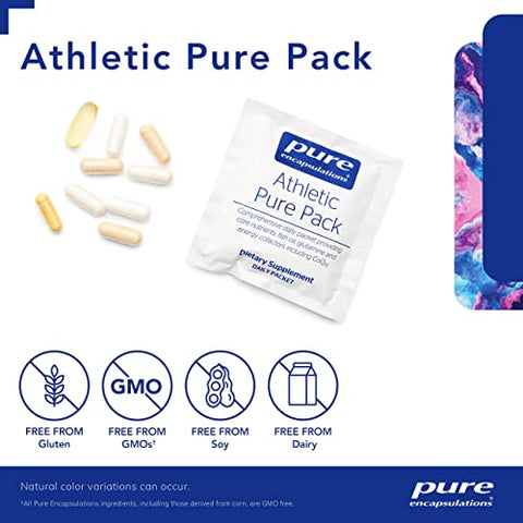 Athletic Pure Pack | Pacote Diário Completo com Nutrientes Essenciais, Óleo de Peixe, Antioxidantes, Glutamina e Cofatores Energéticos, Incluindo CoQ10 e - Pure Encapsulations