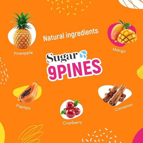 Aumente seu sabor com Sugar Splash – 9Pines 60ml Shot e Mixer de Coquetel de Abacaxi (4-Pack) – para Homens e Mulheres – Sabor Melhor com o Poder de 9 Abacaxis Inteiros