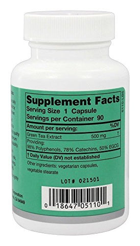 Chá Verde 500 mg 90 caps – Benefícios para a saúde – Marca Karuna - Karuna