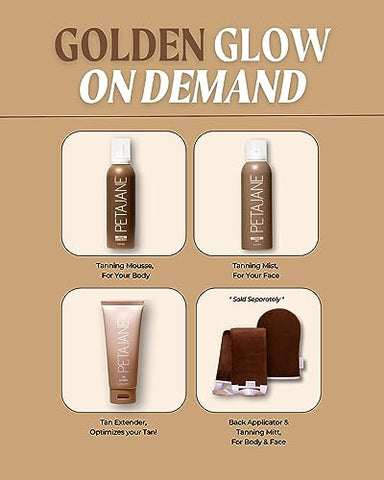 Peta Jane - Mousse Autobronzeador Médio 200ml – Natural, Sem Listras, Leve e Orgânico