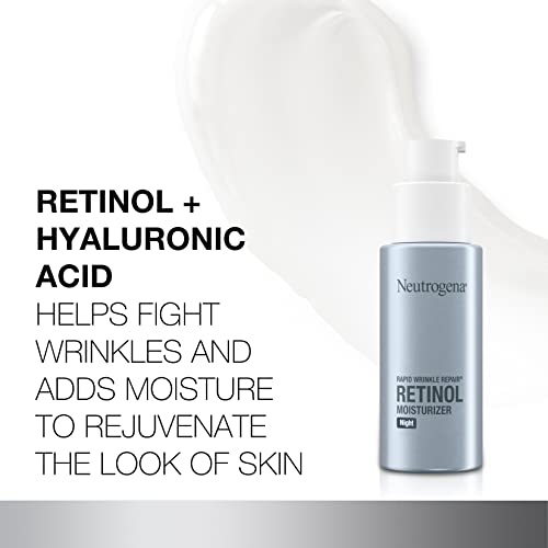 Creme Hidratante Facial Neutrogena Retinol, Reparador de Rugas Rápido, Creme Noturno Anti-Rugas, Rosto Anti-Rugas
