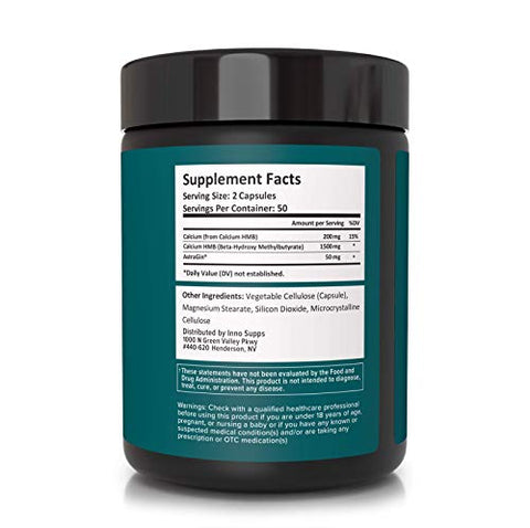 HMB | 1500mg HMB (Beta-Hidroxi Metilbutirato) – Aumente sua performance com HMB de alta qualidade | InnoSupps - InnoSupps