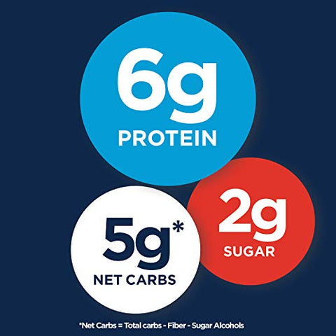 Barras de Proteína Mastigáveis, Caramelo e Nozes, Snacks Proteicos, 10 un (Pacote com 6) - Fiber One