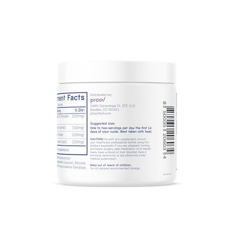 Boost – Suplemento Natural para Equilibrar a Produção de Estrogênio em Mulheres, Suporte para Menopausa | Óleo de Prímula, Trevo Vermelho, Dong Quai, Black - Proov