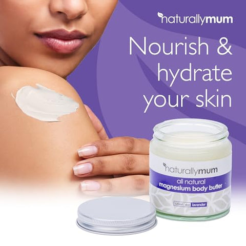 NaturallyMum - Creme Corporal de Manteiga de Magnésio para Dormir [NATURAL] – 100g