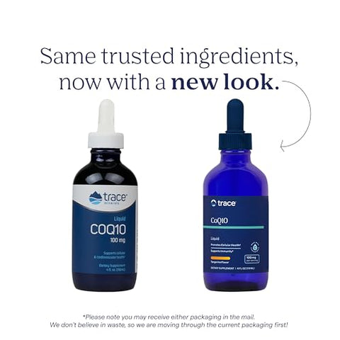 CoQ10-100 mg Líquido | Suporte à Função Imune e Energia Celular Normal | Vegano Certificado, Sem Glúten, Não-OGM | Tangerina | 120 ml - Trace Minerals