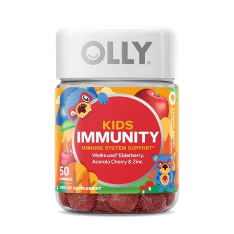 Kids Immunity Gummy: Suporte Imunológico com Wellmune, Sabugueiro, Vitamina C e Zinco - OLLY