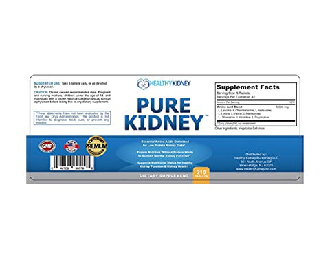 Kidney Restore - Livro de Dieta Renal e Suplemento para Saúde Renal – Receitas para Rejuvenescimento, Dieta com Baixo Teor de Proteína e Suplemento Renal. 210 Comprimidos