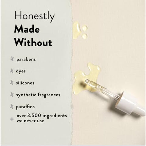 Óleo Facial Orgânico Honest Beauty para Todos os Tipos de Pele | Nutre e Repõe | Óleo de Abacate, Óleo de Damasco, Óleo de Jojoba | Perfumado Naturalmente, Verificado pelo EWG, Vegano e Cruelty Free | 100ml