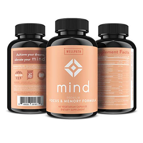 Mind – Suplemento Natural com Lion’s Mane para Aumentar o Foco – Fórmula Potente – 60 Cápsulas - WellPath