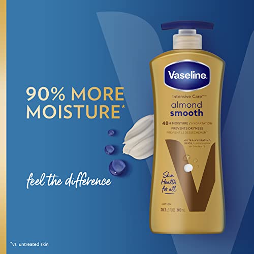 Loção Corporal Vaseline Intensive Care para Pele Seca – Hidratação Profunda com Lipídios Ultra-Hidratantes e Óleo de Amêndoas – 200ml