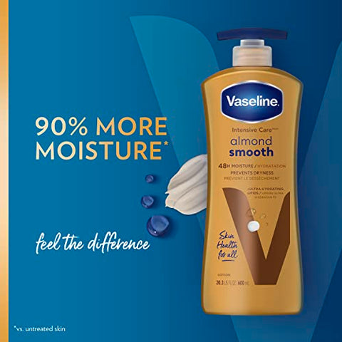 Loção Corporal Vaseline Intensive Care para Pele Seca – Hidratação Profunda com Lipídios Ultra-Hidratantes e Óleo de Amêndoas – 200ml