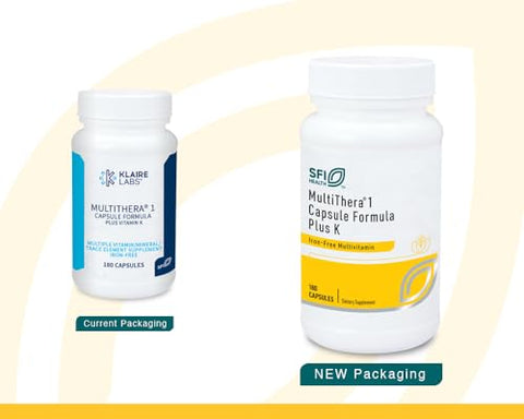 MultiThera 1 Plus K – Multivitamínico Sem Ferro | 60 Cápsulas - Klaire Labs