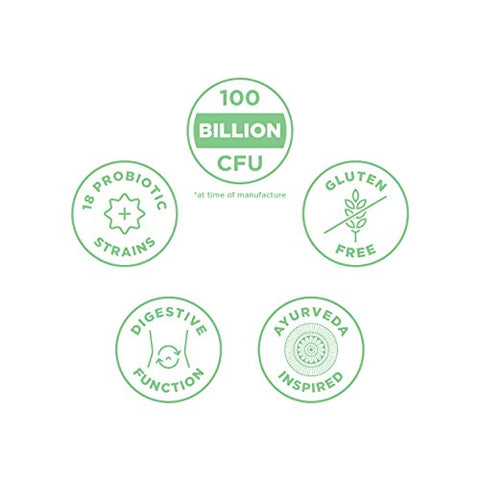 Probióticos Ancient Nutrition: Ultimate 100 Bilhões UFC*/Porção, Suporte Digestivo e Imunológico, Livre de Glúten, Mistura de Superfoods Antigos, 60 Cápsulas
