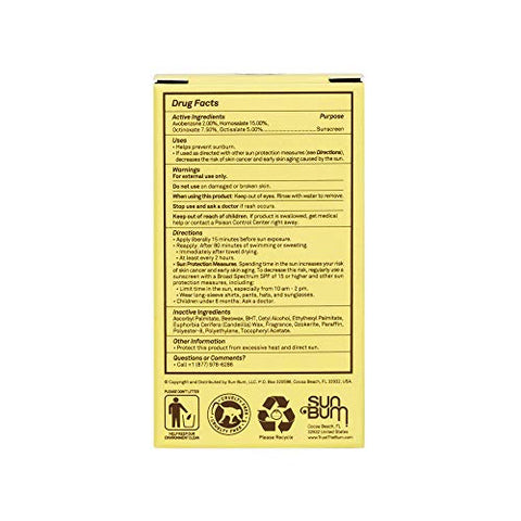 Original Spf 30 Stick Solar Facial Vegano e Amigo dos Recifes (octinoxate) – Proteção Solar - Sun Bum