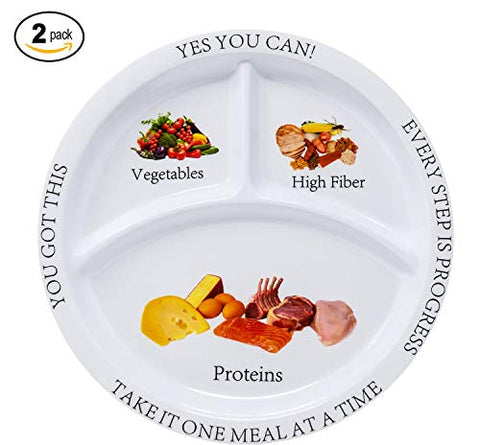Universal Body Labs - Pratos Nutricionais de Controle de Porção para Perda de Peso Bariátrica para Adultos (2 Unidades) – Marca: Bariatric Portion Control
