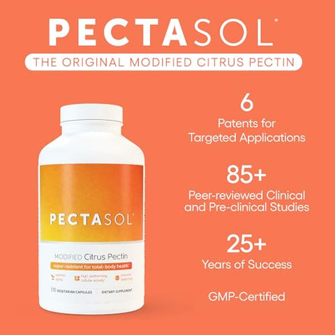 EcoNugenics - PectaSol Modified Citrus Pectin – 270 Cápsulas – Saúde Total do Corpo para Apoiar o Coração, Sistema Imunológico e Resposta Inflamatória