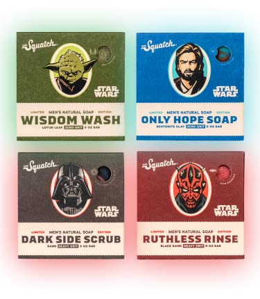 Coleção de Sabonetes Star Wars – Sabonetes Naturais para Homens – Kit com 4 Barras de Sabonete para Homens - Dr. Squatch