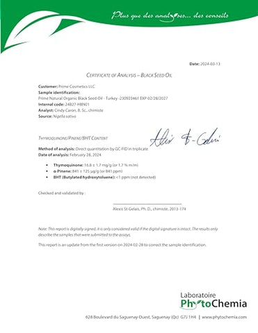 PRIME NATURAL - Óleo de Semente Preta Orgânico 473ml – Extraído a Frio, Não Refinado, Rico em Timoquinona 1.7% – Certificado pelo USDA – Origem Turca – Potente Líquido de Nigella Sativa – Ômega 3 6 9 Vegano, Antioxidante Imunológico