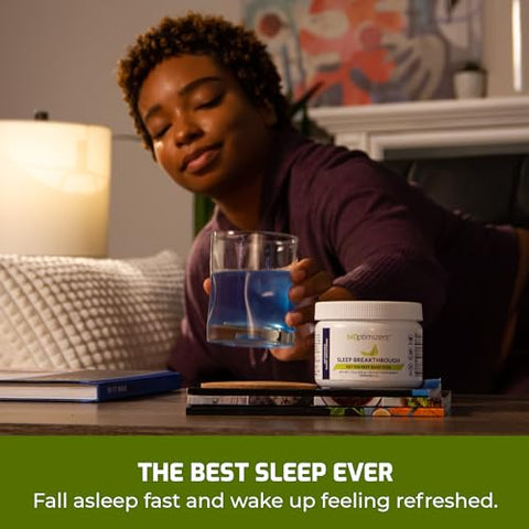 Sleep Breakthrough 2.0 – Suporte Natural em Pó 202.5g Sabor Blue Berry Dreams - BiOptimizers