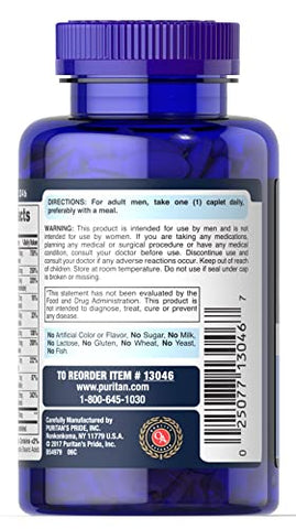 Puritan's Pride - Puritan’s Pride – Multivitamínico Masculino Diário em Cápsulas, 100 Unidades