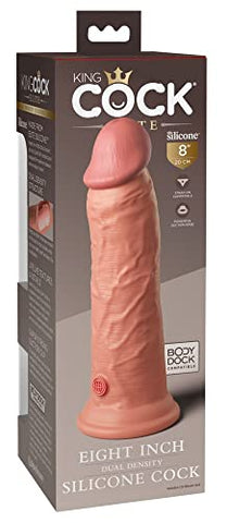 Pipedream - King Cock Elite 8″ Silicone Dual Density – Pênis Realístico de Silicone – Leve – 200g