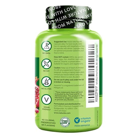 Multivitamínico Integral para Mulheres 50 (Sem Ferro) com Vitaminas, Minerais – Marca NATURELO - NATURELO