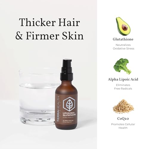 Liposomal Glutationa – Suporte para Imunidade, Pele, Cabelo e Envelhecimento Saudável – Suplementos de Glutationa de Máxima Absorção – Fornecimento de 30 Dias - Terra Health Essentials