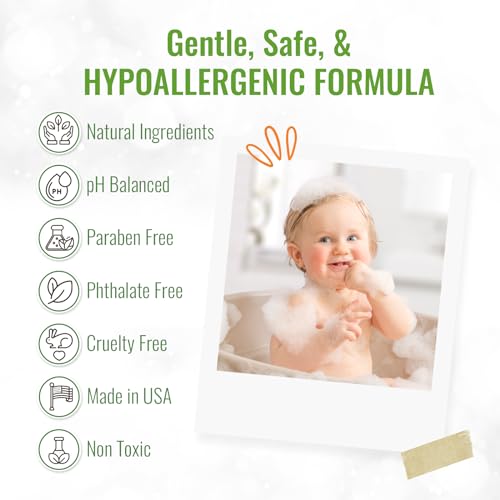 Shampoo e Sabonete Líquido Infantil Wild Naturals – Hipoalergênico e Orgânico – Suave e Hidratante – Sabonete Natural para Crianças e Sabonete Líquido para Bebês – 250ml