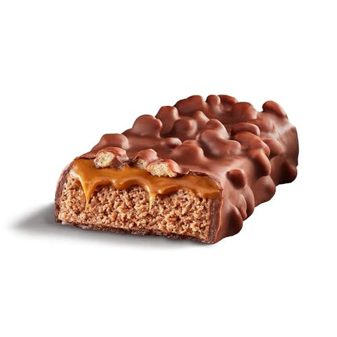 Barras de Proteína, Nova Receita Chocolate Caramelo Salgado, 15g Proteína, Itens Essenciais para a Despensa, 12 Unidades, Embalagem Pode Variar - FULFIL