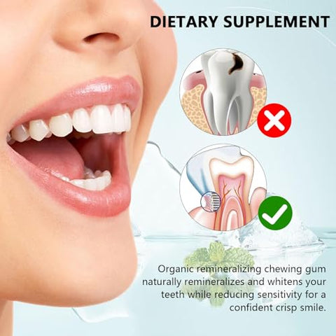 Zotreval - Goma de Mascar Remineralizante para Dentes e Gengivas, 4 Pacotes de Menta Mastigável com Nano-Hidroxiapatita, Sem Açúcar, Orgânica – Marca: Underbrush