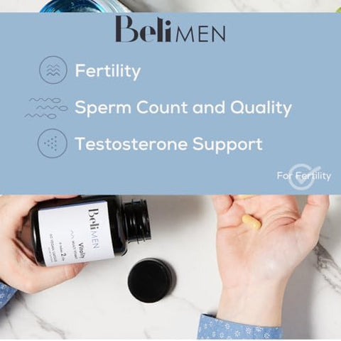 Men – Suporte à Fertilidade Pré-Concepção, Saúde Aprimorada do Esperma, Contagem de Esperma - Beli