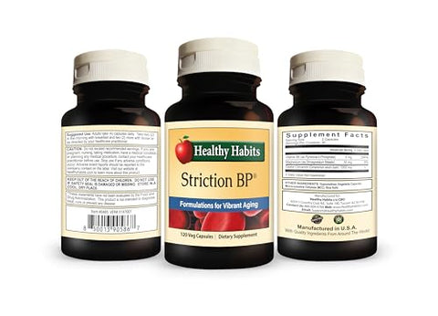 Healthy Habits - StrictionBP – Frasco de 120 Cápsulas Vegetais para Hábitos Saudáveis