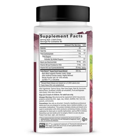 Factor Total Beets – Suplemento Energético Saudável de Beterraba, Pastilhas Macias de Superfood de Beterraba e Açaí (90 unid.) - Bling Pire