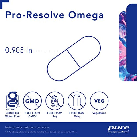 Pro-Resolve Omega | Ácidos Graxos Ômega-3 para Saúde Cardiovascular | 60 Cápsulas Softgel - Pure Encapsulations