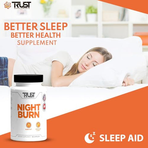 TRUST SUPPLEMENT - Night Burn – Suplemento Noturno para Apoio à Saúde e Sono Melhorado – Fórmula Natural de Bem-Estar para Homens e Mulheres