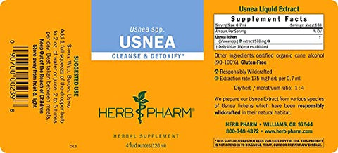 Extrato Líquido de Usnea para Limpeza e Desintoxicação – 120 ml - Herb Pharm