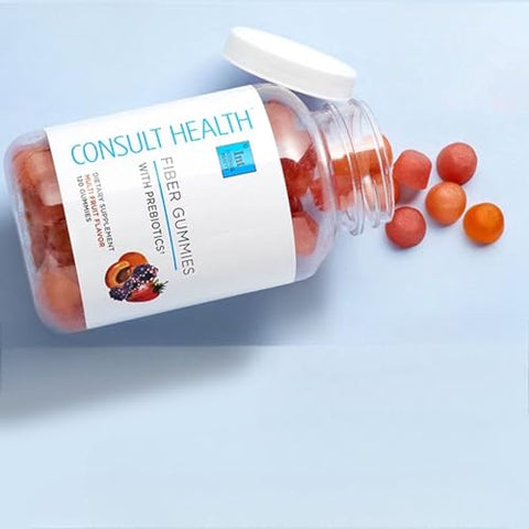 Gummies de Fibra – Sabor Multi Frutas Sem Açúcar – 6g Blend de Fibras Prebióticas à Base de Plantas – 120 Unidades - Consult Health