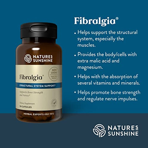 Nature's Sunshine - Nature’s Sunshine Fibralgia 90 Cápsulas – Alívio Natural para Fibromialgia