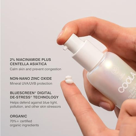 COOLA Clear Skin Oil-Free Moisturizer SPF 30 com Niacinamida – Protetor Solar Testado por Dermatologistas