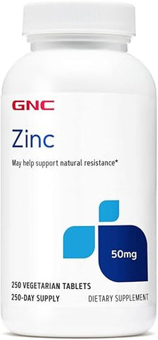 Zinc 50mg | Reforça a Resistência Natural do Sistema Imunológico | 250 Comprimidos - GNC