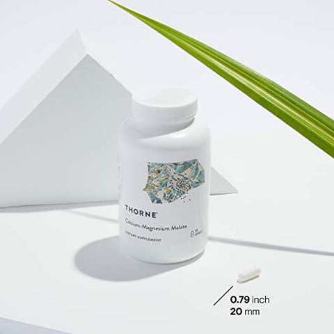 THORNE - Suplemento Thorne Calcium-Magnesium Malate – Sem Glúten com Magnésio: Marca de Qualidade para Saúde Óssea e Muscular